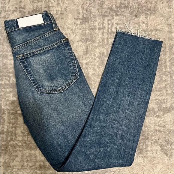 RE/DONe Denim!COMFORT STRETCH HIGH RISE STOVE PIPE ButtonUp Jeans Size 23 - Picture 7 of 14
